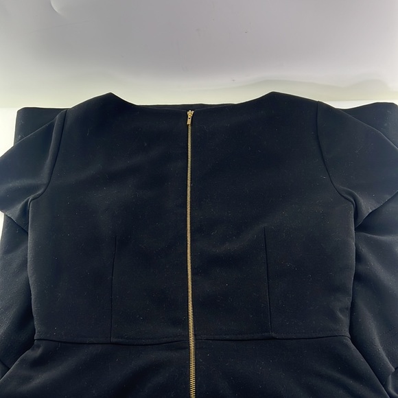 Tahari Fit & Flare Short Sleeve Dress with Side Pockets - Picture 8 of 10